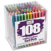 Kunststoff Gelschreiber, farbige Mine, gemischte Farben, 150mm, 108PCs/Box, verkauft von Box