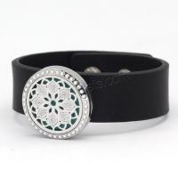 Perfume Aromatherapy Bracelet, PU Leather, with 316L Stainless Steel, fashion jewelry & Unisex 