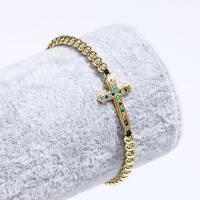 Brass Bracelet, fashion jewelry & for woman & with rhinestone, nickel, lead & cadmium free 