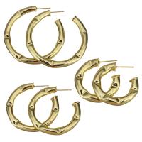 Brass Hoop Earring, plated, fashion jewelry & for woman nickel, lead & cadmium free 