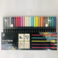 Plastic Water Color Brush, with Nylon mixed colors 