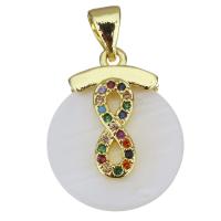 Cubic Zirconia Micro Pave Brass Pendant, plated, fashion jewelry & DIY & with cubic zirconia, nickel, lead & cadmium free Approx 