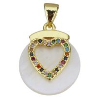 Cubic Zirconia Micro Pave Brass Pendant, plated, fashion jewelry & DIY & with cubic zirconia, nickel, lead & cadmium free Approx 