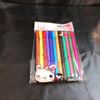 plastique Water Color Pen, Lavable & pour les enfants & styles différents pour le choix, couleurs mélangées, 148mm, Vendu par fixé