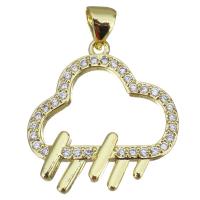 Cubic Zirconia Micro Pave Brass Pendant, Cloud, plated, fashion jewelry & DIY & with cubic zirconia, nickel, lead & cadmium free Approx 