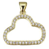 Cubic Zirconia Micro Pave Brass Pendant, Cloud, plated, fashion jewelry & DIY & with cubic zirconia, nickel, lead & cadmium free Approx 