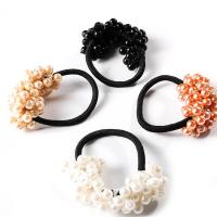 Ponytail Holder, Elastic Thread, with Plastic Pearl, for woman 70mm 
