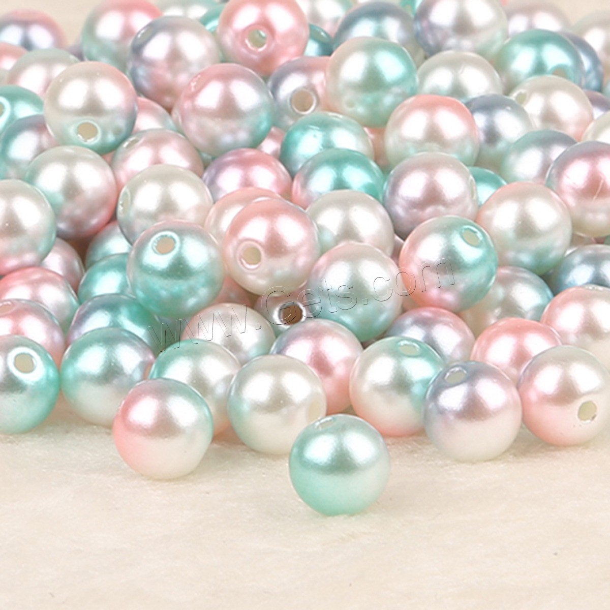 Plastique ABS perles Perles, Rond, normes différentes pour le choix, plus de couleurs à choisir, Trou:Environ 1mm, Vendu par sac