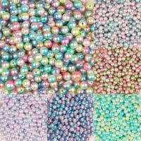 АБС-пластик перлы, шарики, ABS пластик жемчужина, Круглая, разный размер для выбора, Много цветов для выбора, отверстие:Приблизительно 1mm, продается сумка
