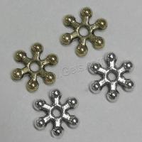 Perles intercalaires en alliage de zinc, fleur, Placage, DIY, plus de couleurs à choisir, 8mm Environ 0.5-1mm Vendu par sac