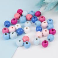 Perles en bois teints, Placage, DIY, plus de couleurs à choisir, 14mm Environ 3.5mm Vendu par sac