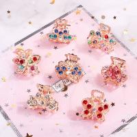 Hair Claw Clips, Zinc Alloy, rose gold color plated, random style & DIY & with rhinestone 