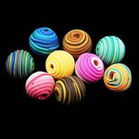 Round Polymer Clay Beads, DIY, Random Color, 15mm 