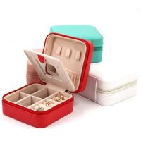 Multifunctional Jewelry Box, PU Leather, portable & with mirror & waterproof 