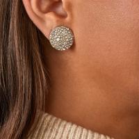 Zinc alliage strass Stud Earring, alliage de zinc, Placage, bijoux de mode & pour femme & avec strass, plus de couleurs à choisir, protéger l'environnement, sans nickel, plomb et cadmium, Vendu par paire