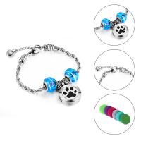 Perfume Aromatherapy Bracelet, 316L Stainless Steel, with Crystal, fashion jewelry 