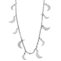 Stainless Steel Jewelry Necklace, with 2 inch extender chain, for woman, silver color  1.5mm Approx 17 Inch 