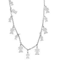 Stainless Steel Jewelry Necklace, with 2 inch extender chain, for woman, silver color  1.5mm Approx 17 Inch 