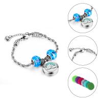 Perfume Aromatherapy Bracelet, 316L Stainless Steel, with Crystal, fashion jewelry 