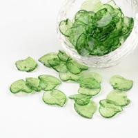 Transparent Acrylic Pendants, Leaf, green, 15*15mm 