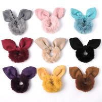 Bunny Ears Hair Scrunchies, Plush, durable & elastic & for woman 85mm 