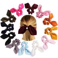 Bunny Ears Hair Scrunchies, Velour, durable & elastic & for woman 90mm 