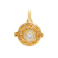 Cubic Zirconia Micro Pave Brass Pendant, plated, micro pave cubic zirconia & for woman & hollow Approx 2.5mm 