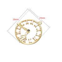 Cubic Zirconia Micro Pave Brass Pendant, Round, plated, micro pave cubic zirconia & hollow Approx 1.2mm 