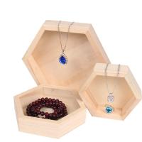Wood Jewelry Bowl, Hexagon, durable 