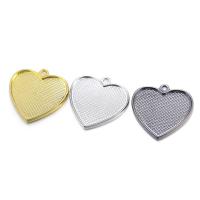 Zinc Alloy Pendant Cabochon Setting, Heart, plated, DIY Inner Approx 30mm 