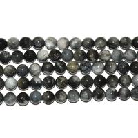 Single Gemstone Beads, Hawk-eye Stone, DIY, 8mm Approx 15.7 Inch 