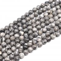 Single Gemstone Beads, Map Stone, Round, polished, DIY Approx 15 Inch 