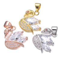 Cubic Zirconia Micro Pave Brass Pendant, plated, DIY & micro pave cubic zirconia Approx 3.7mm 