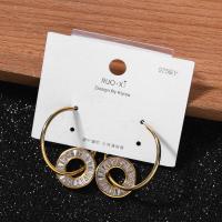 Zinc Alloy Drop Earring, with acrylic rhinestone, plated, fashion jewelry & for woman, nickel, lead & cadmium free 