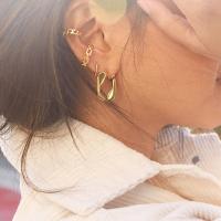 Zinc Alloy Huggie Hoop Earring, plated, fashion jewelry & for woman, nickel, lead & cadmium free 