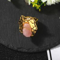 Gemstone Zinc Alloy Finger Ring, plated, fashion jewelry & for woman, nickel, lead & cadmium free 