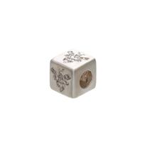 Groß Loch Messing Perlen , Quadrat, DIY & Micro pave Zirkonia, keine, 8x8mm, Bohrung:ca. 4mm, verkauft von PC