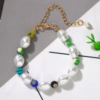 Zinc Alloy Pearl Bracelets, with Plastic Pearl, plated, fashion jewelry & for woman, nickel, lead & cadmium free 