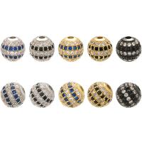 Cubic Zirconia Micro Pave Brass Beads, Round, plated, DIY & micro pave cubic zirconia Approx 2mm 