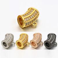 Perles de pendentif en cuivre, laiton, Placage, DIY & pavé de micro zircon, plus de couleurs à choisir Environ 1.8mm, Vendu par PC