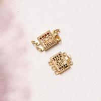 Hollow Brass Connector, 18K gold plated, DIY metallic color plated 