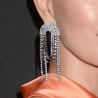 Fashion Tassel Earring, Zinc Alloy, plated, fashion jewelry & for woman & with rhinestone nickel, lead & cadmium free 