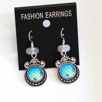 Zinc Alloy Drop Earring, with Resin, fashion jewelry & for woman 12mm 