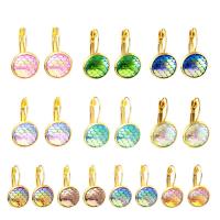 Stainless Steel Leverback Earring, fashion jewelry & for woman 12mm 