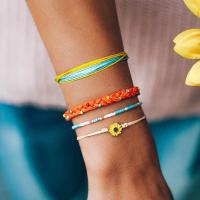 Fashion Create Wax Cord Bracelets, bracelet, with Zinc Alloy, fashion jewelry & for woman 17-30cm 