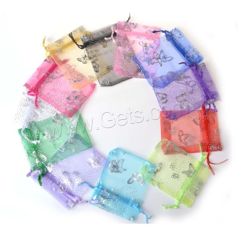 Organza Jewelry Pouches Bags, Gauze, Rectangle, portable & different size for choice, more colors for choice, Sold By PC
