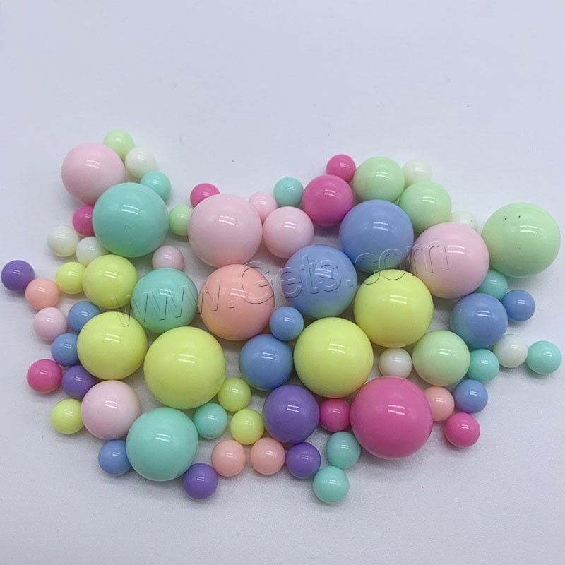 Solid Color Acrylic Beads, Round, DIY & different size for choice, more colors for choice, 500G/Bag, Sold By Bag