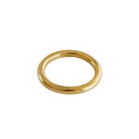 Sterling Silver Finger Ring, 925 Sterling Silver, Round, gold color plated & for woman, 2.5mm, US Ring .5 