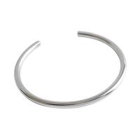 925 Sterling Silver Cuff Bangle, plated, Korean style & adjustable & for woman 3.6mm, Inner Approx 58mm 