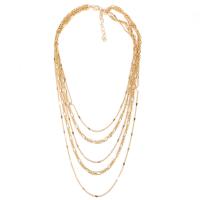 Aluminum Sweater Necklace, gold color plated, for woman & hollow, metallic color plated, 420mm,600mm Approx 23.62 Inch 
